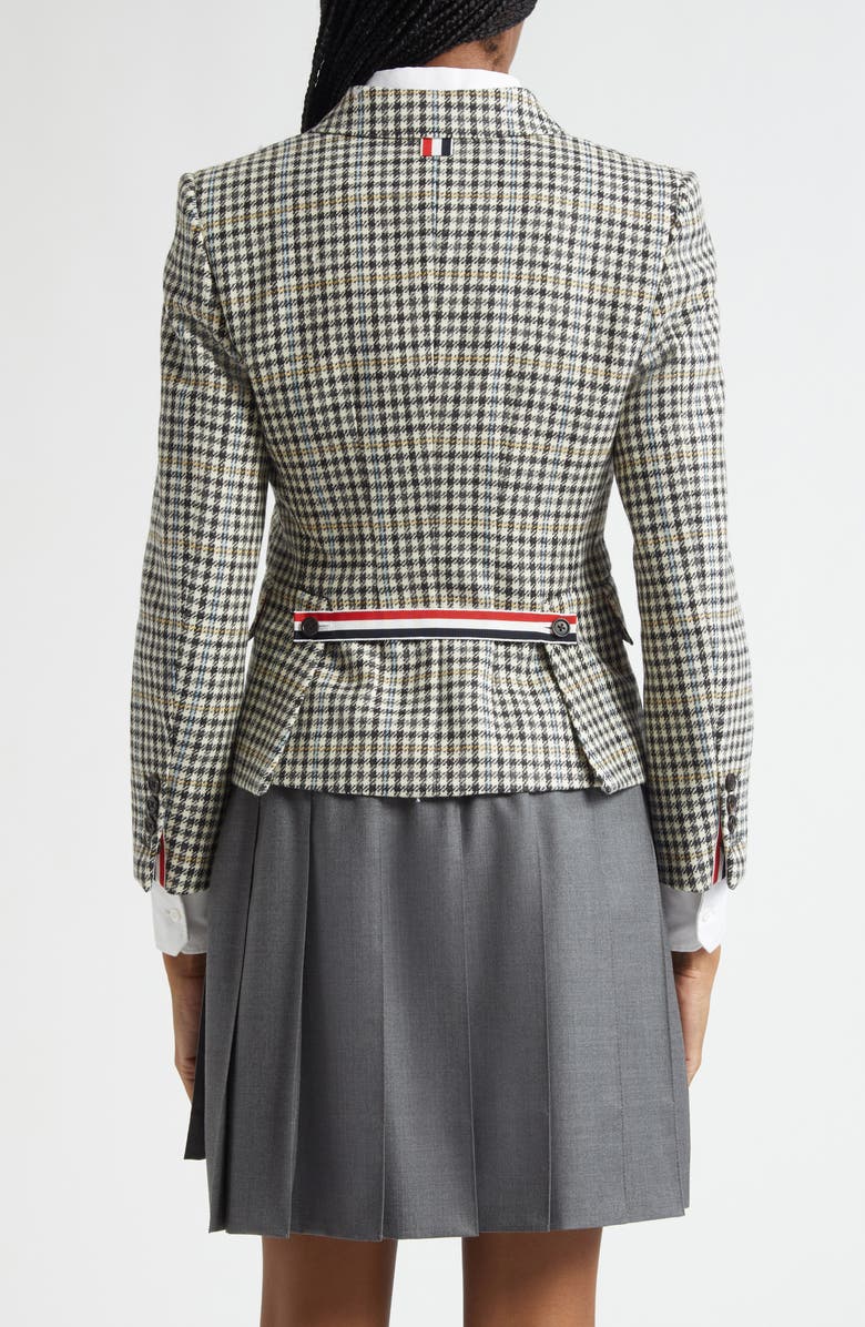 Thom Browne Check Wool Martingale Jacket, Alternate, color, Black/ White