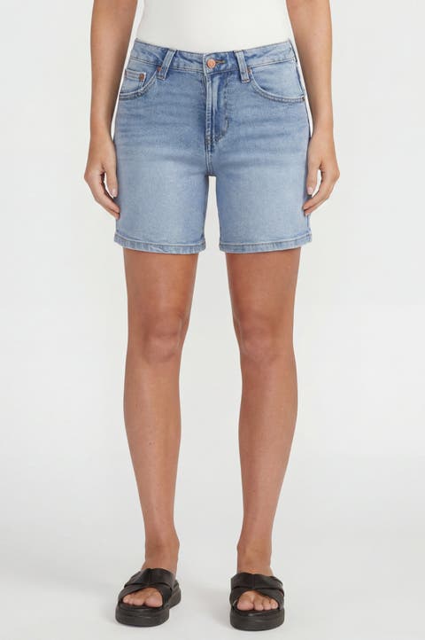 Women's Mid-Rise Stretch Denim Shorts