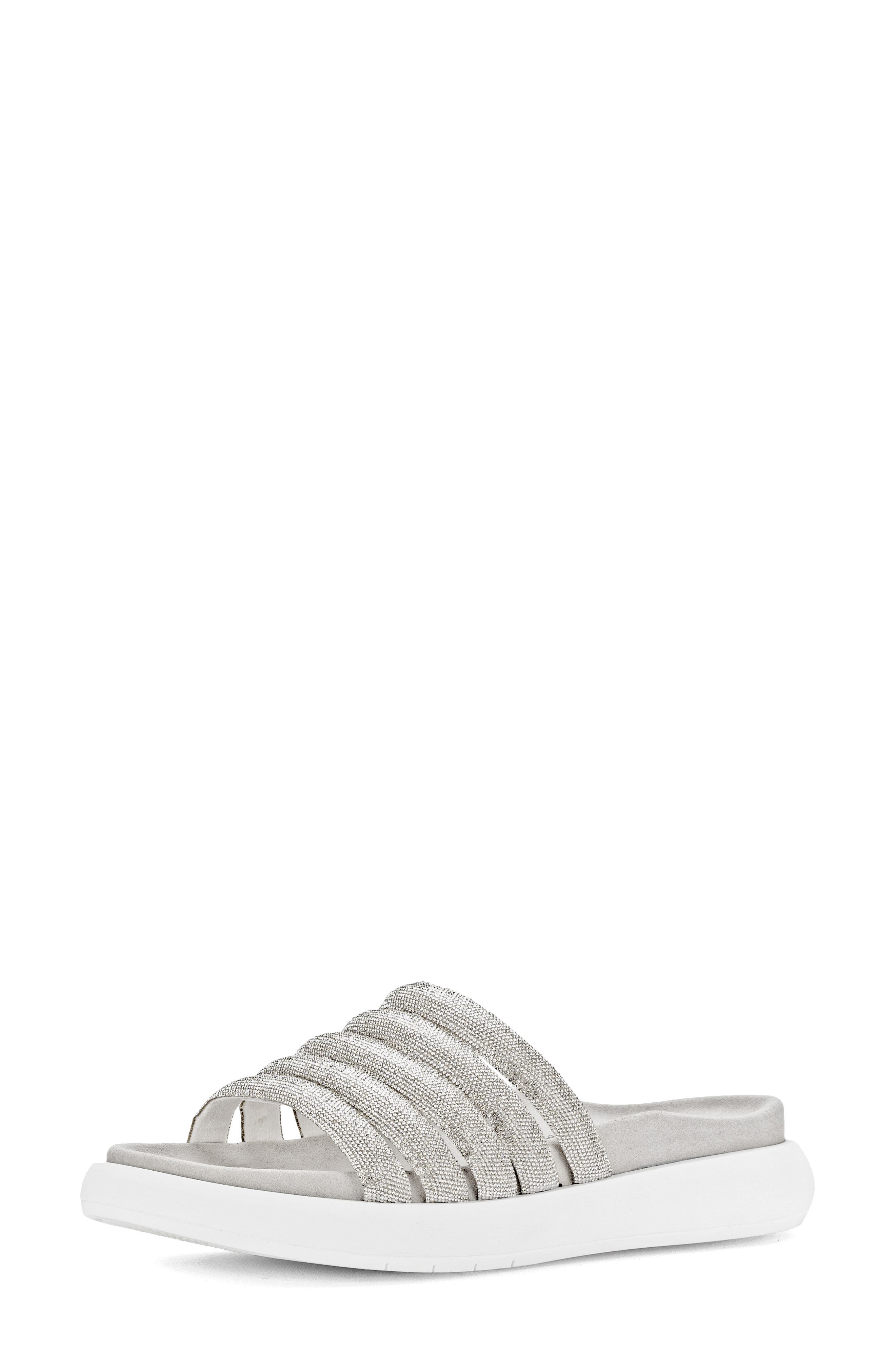 Gabor Strappy Slide Sandal, Main, color, Kristall