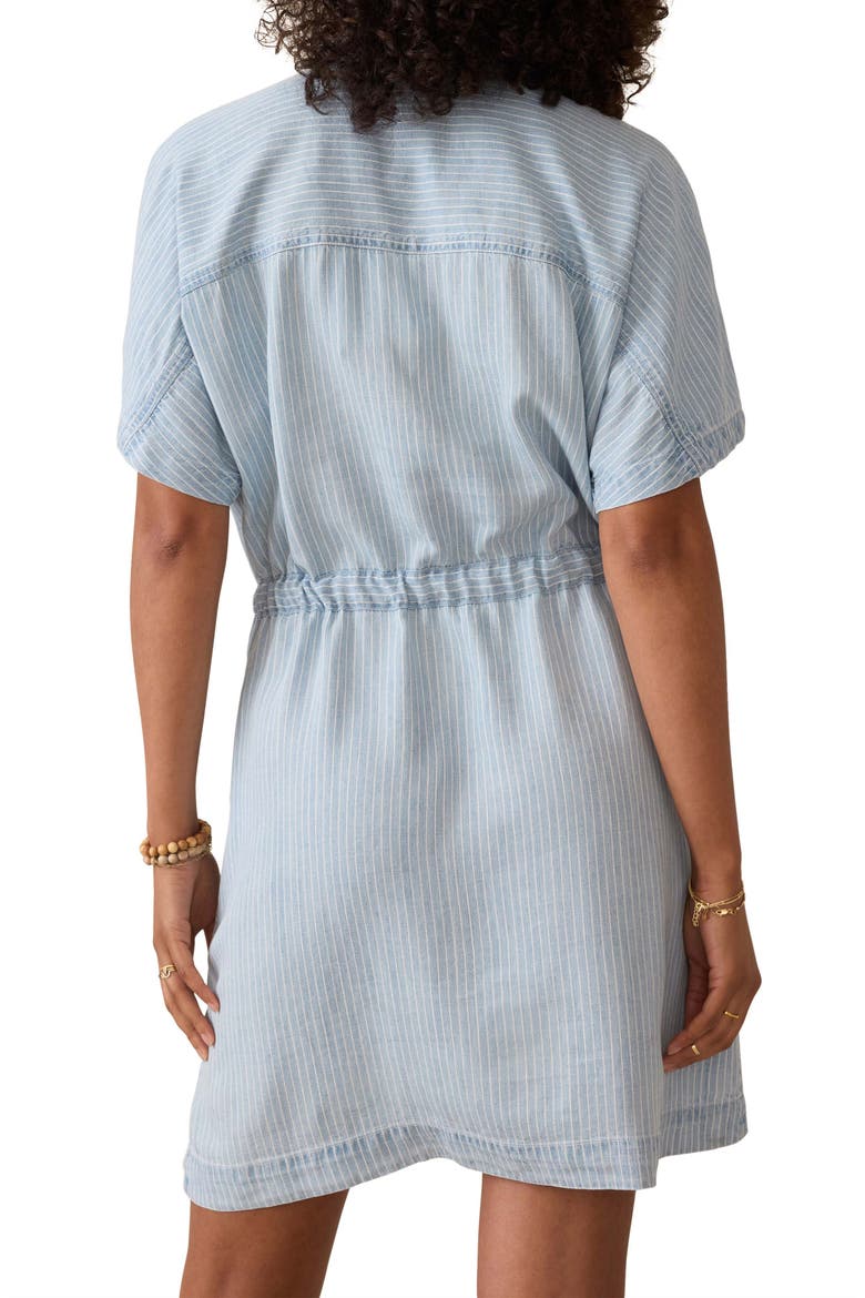 Oakley Tried & True Chambray Shirtdress, Alternate, color, BLUE WATER STRIPE WASH