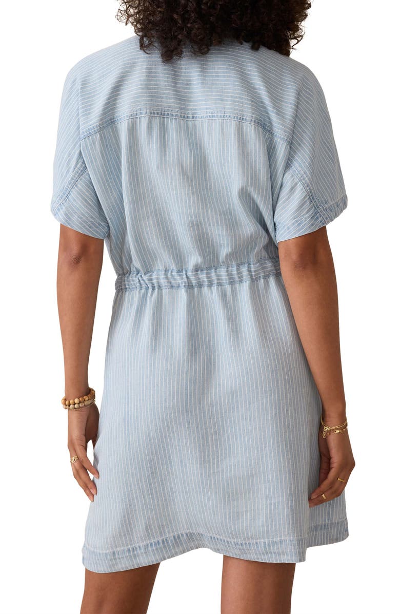 Faherty Oakley Tried & True Chambray Shirtdress, Alternate, color, Blue Water Stripe Wash