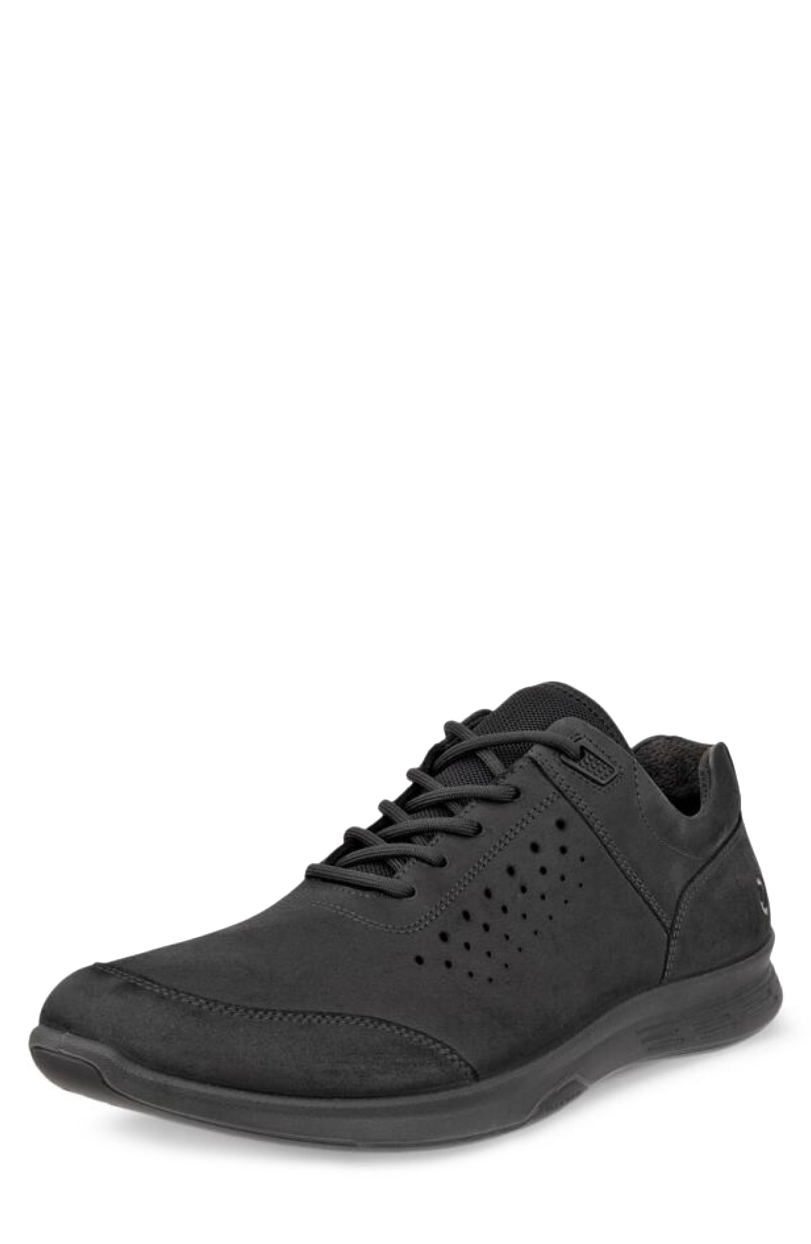 ECCO Exceed Water Resistant Lace-Up Oxford, Alternate, color, Black