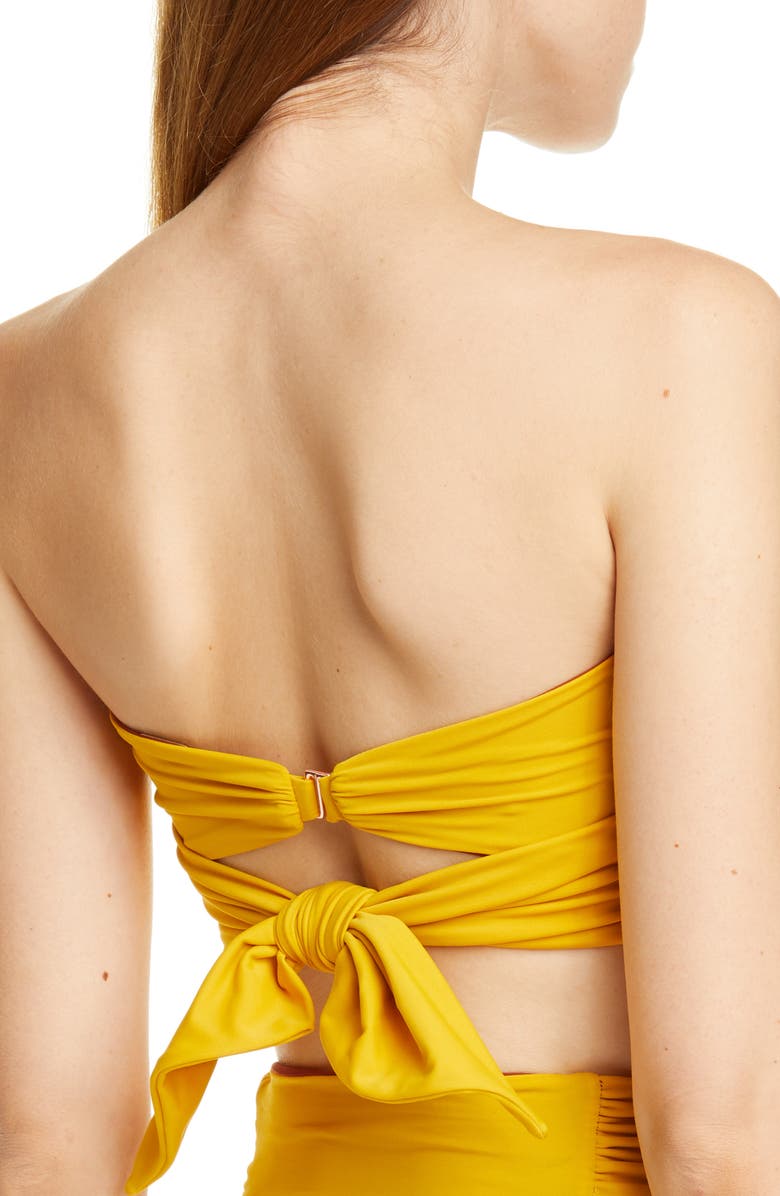 Johanna Ortiz Ring Detail Bandeau Bikini Top, Alternate, color,