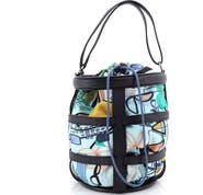 Pre-Owned Hermes Musardine Bucket Bag Printed Silk with Leather