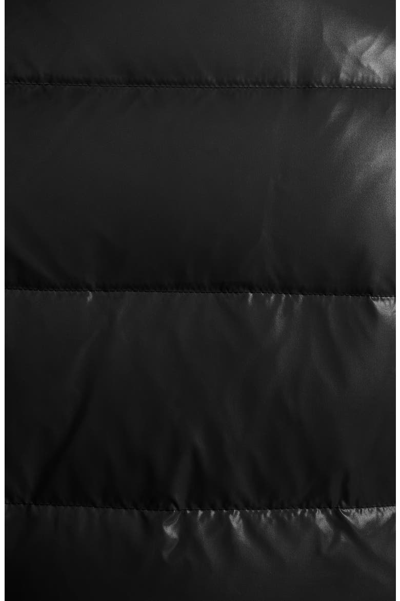 'Tib' Shine Down Vest, Alternate, color, BLACK