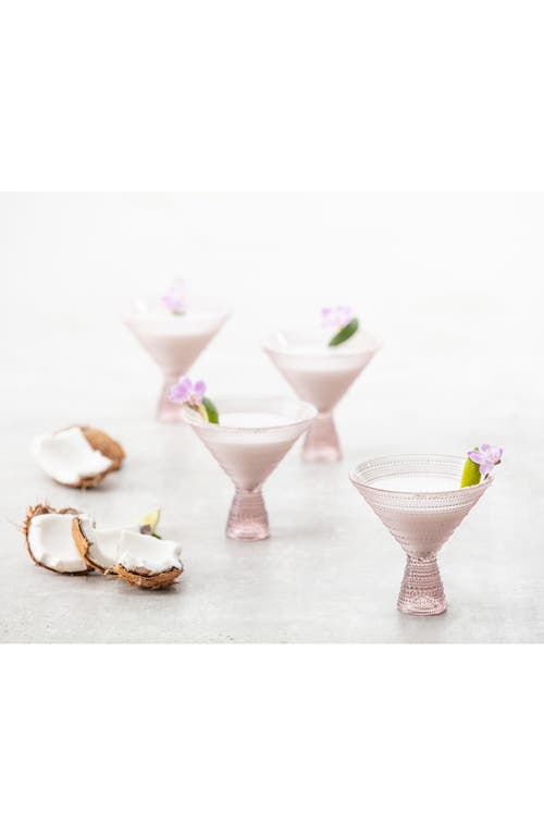 Fortessa Jupiter Set Of 2 Martini Glasses In Pink