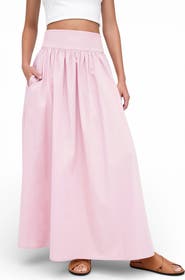 Marcella Raven Cotton Poplin Maxi Skirt