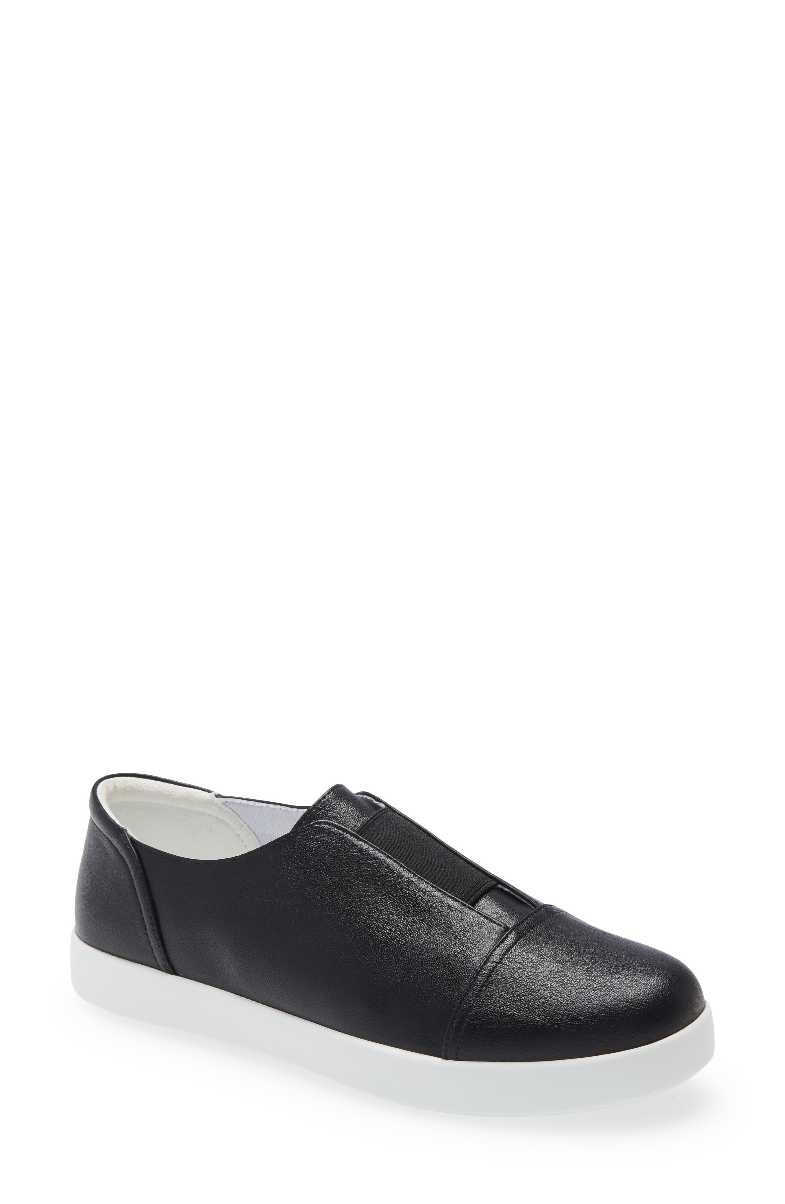 Alegria by PG Lite Posy Slip-On Sneaker, Main, color, Black Leather