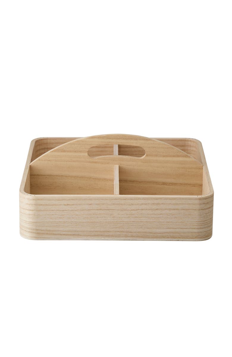 Storied Home Quartet Sectional Paulownia Wood Organizer, Main, color, 