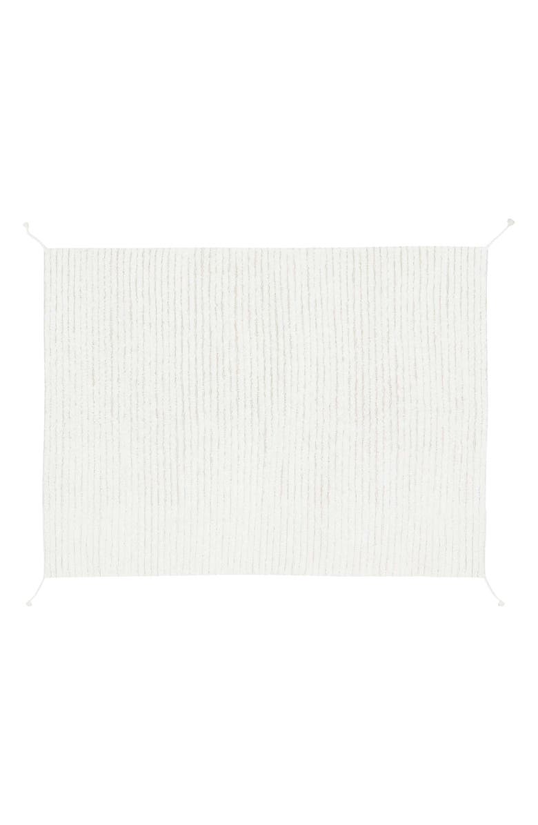Lorena Canals Reversible Washable Recycled Cotton Blend Rug, Alternate, color, Light Olive / Ivory