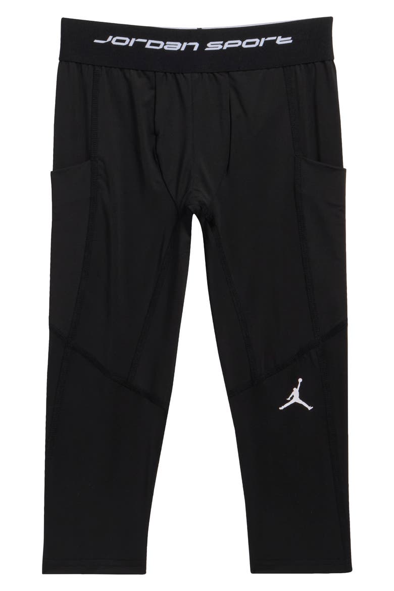 Kids' Dri-FIT Sport Compression Tights, Main, color, BLACK