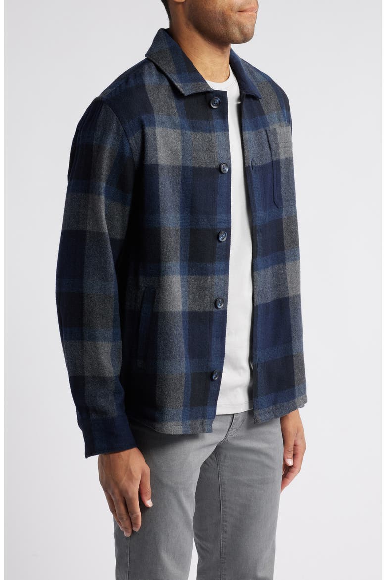 Santiago Button-Up Overshirt, Alternate, color, DARK NAVY