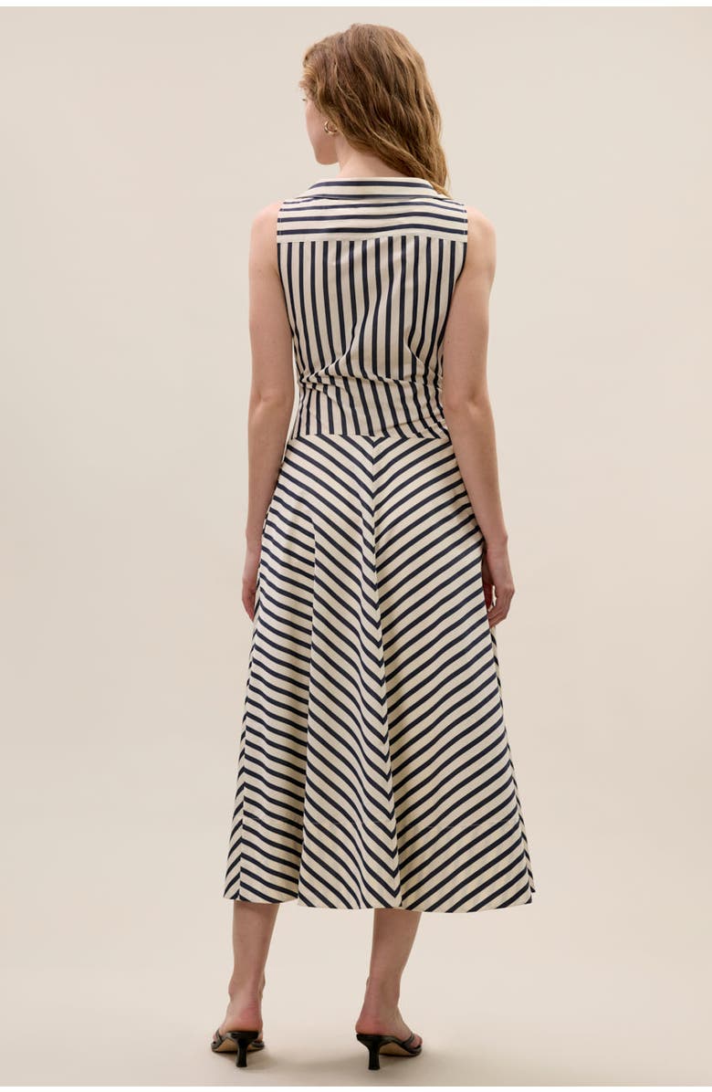 Rebecca Taylor Isla Stripe Poplin Dress, Alternate, color, Cream Stripe