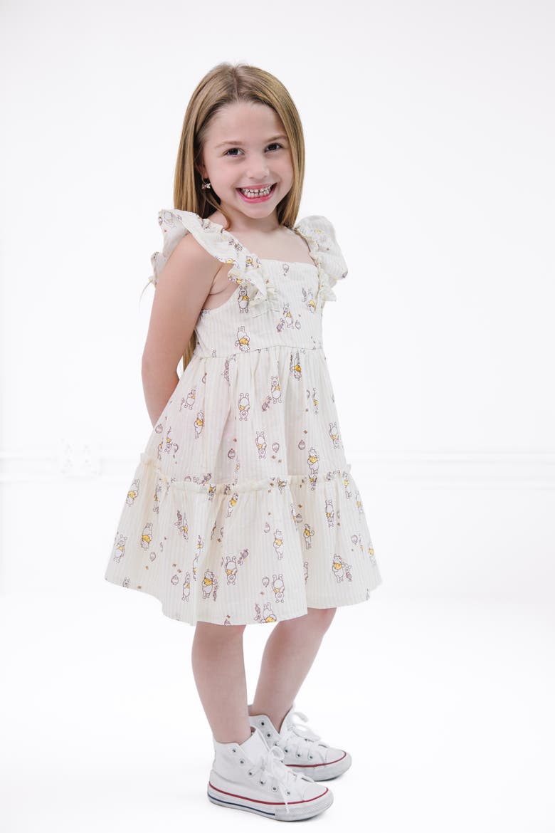 Winnie the Pooh Sleeveless Flare Dress, Alternate, color, Yellow Pooh Piglet
