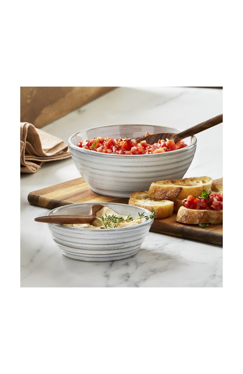 tag Farmhouse White Ceramic Snack Bowl Dishwasher Safe Everyday Use, Alternate, color, White