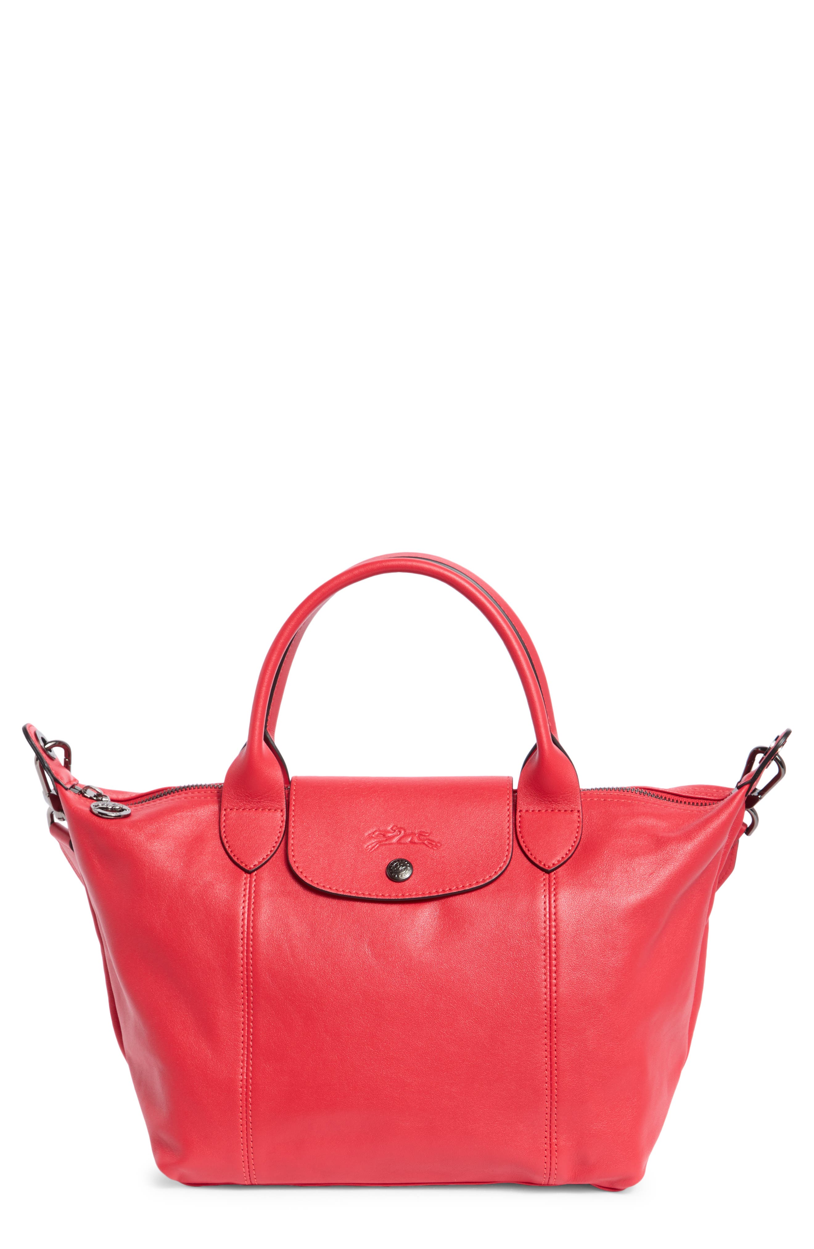 Longchamp Le Pliage Leather Tote Bag, Main, color, 