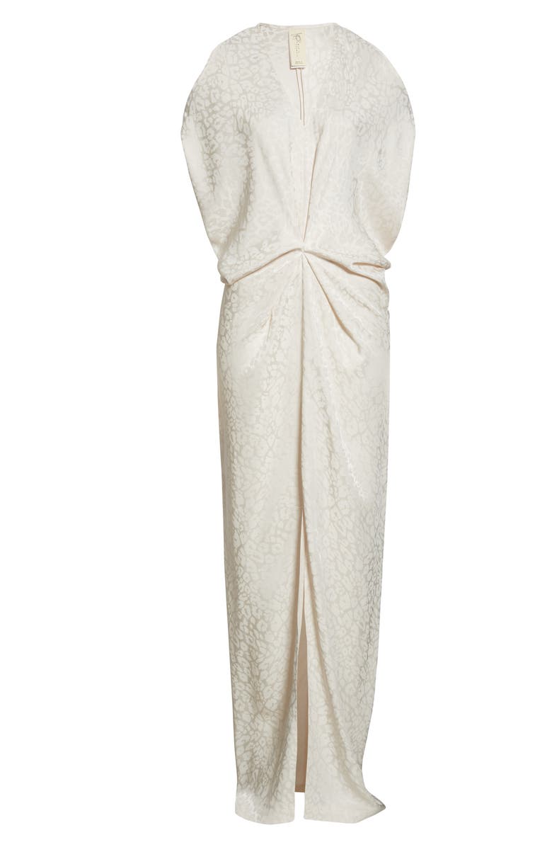 Zero + Maria Cornejo Miu Cold Shoulder Cheetah Jacquard Maxi Dress, Alternate, color, 