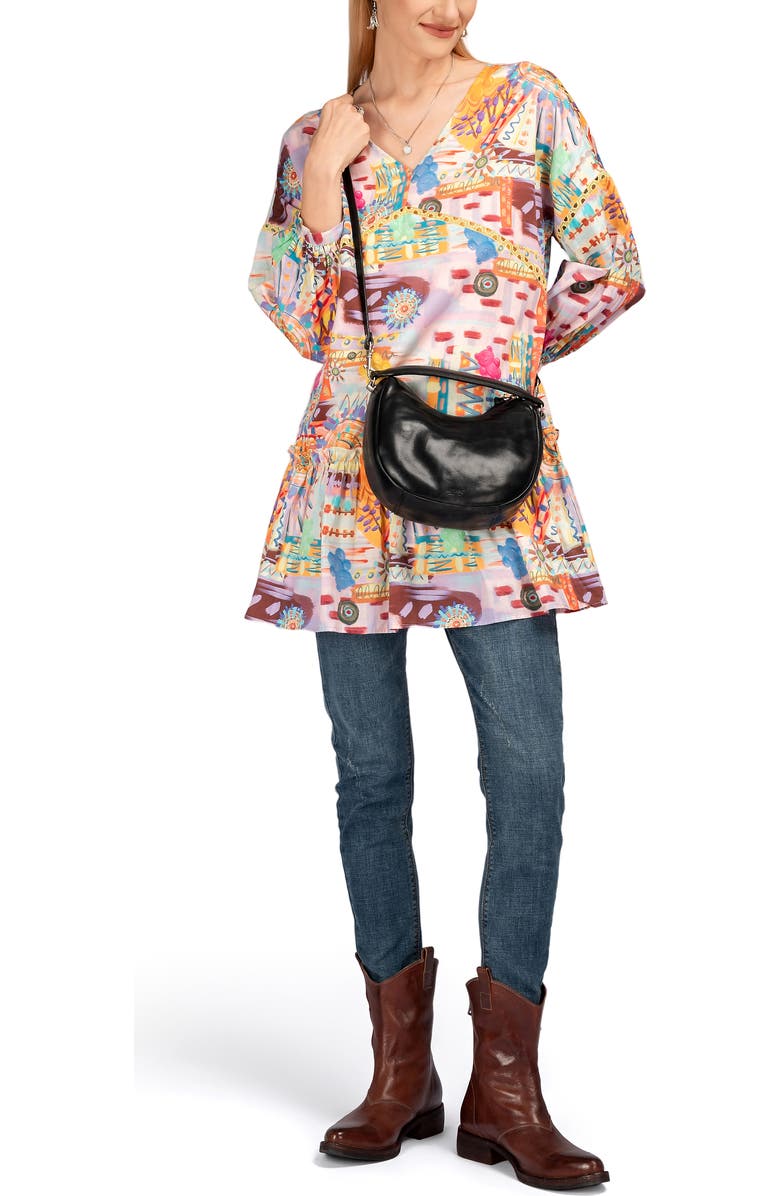 OLD TREND Dahlia Genuine Leather Soft Everyday Hobo Bag, Alternate, color, Black