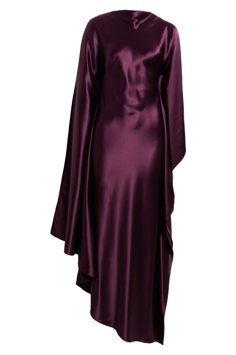 Jarvis Long Sleeve Satin Gown, Alternate, color, FIG