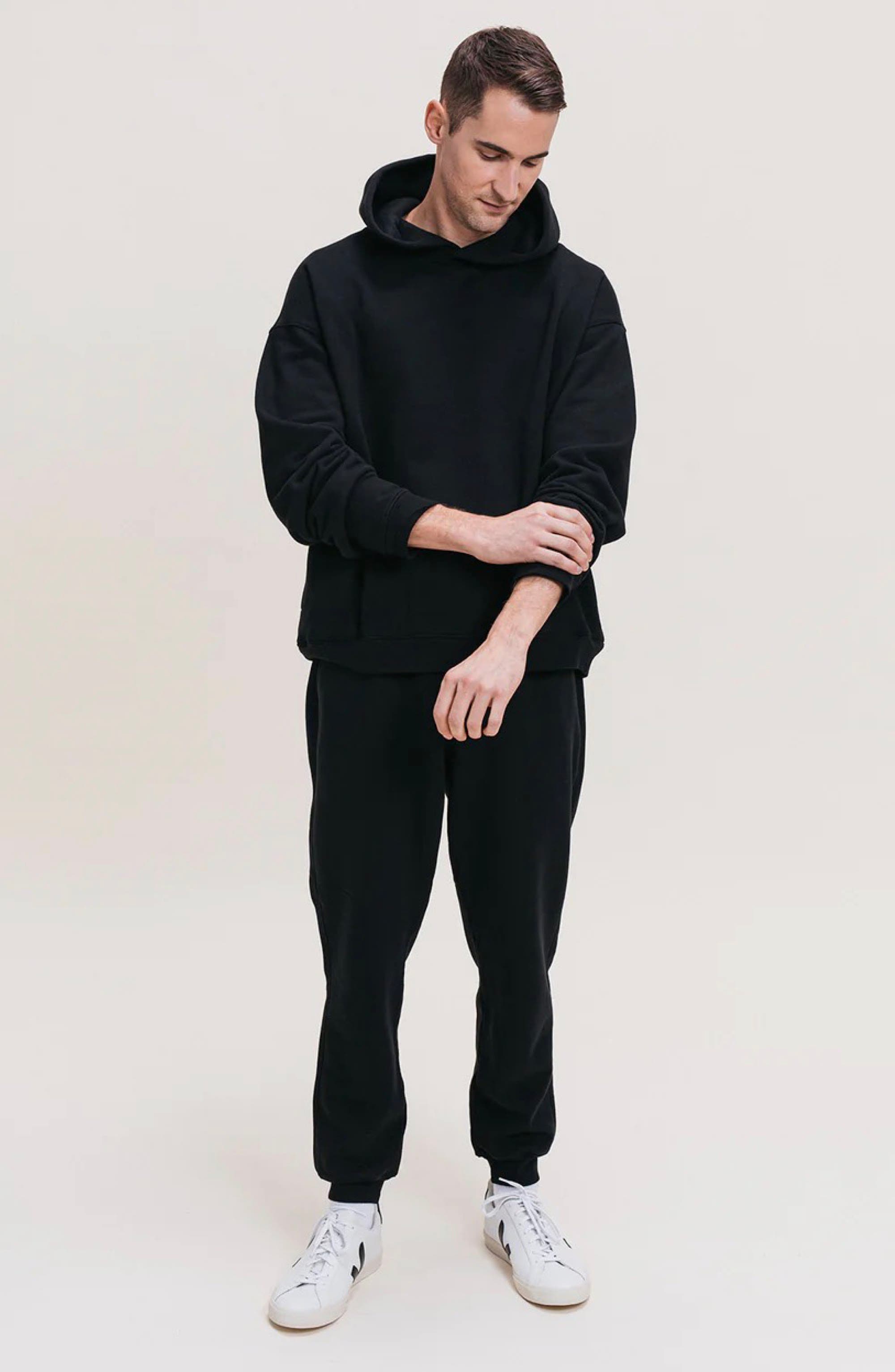 Ocio Organic Cotton Teddy Everywhere Jogger In Black