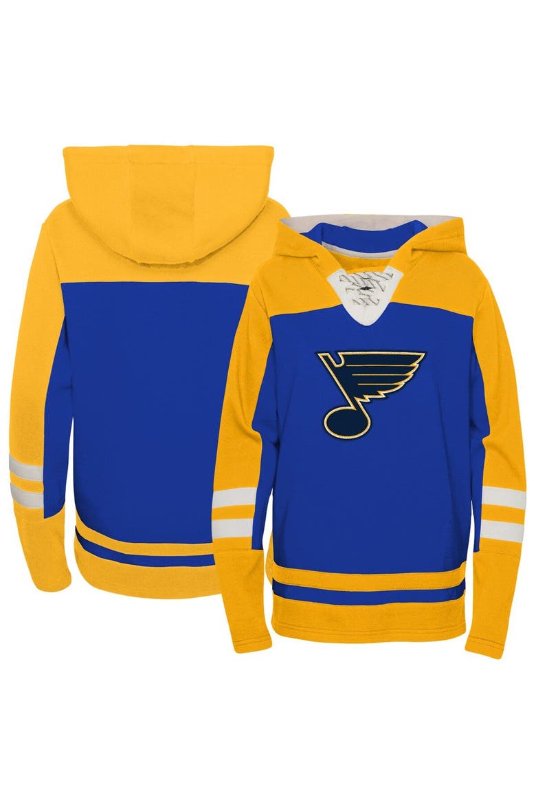 Preschool Blue St. Louis Blues Ageless Revisited Lace-Up V-Neck Pullover Hoodie, Main, color, Blue