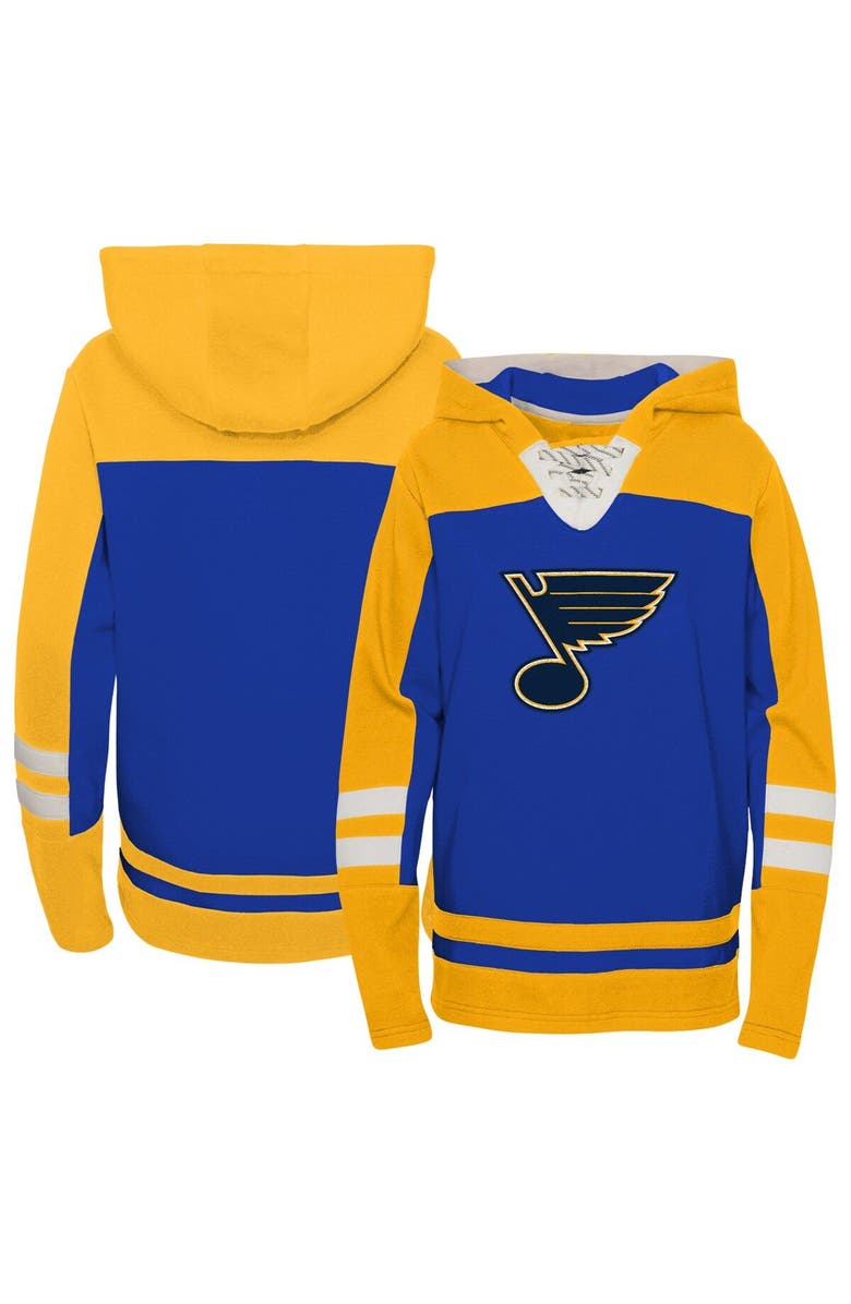 Outerstuff Preschool Blue St. Louis Blues Ageless Revisited Lace-Up V-Neck Pullover Hoodie, Main, color,