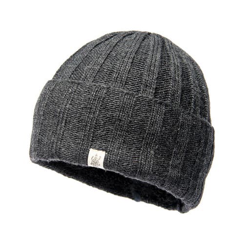 Nirvana Designs Ribbed Beanie In Charcoal