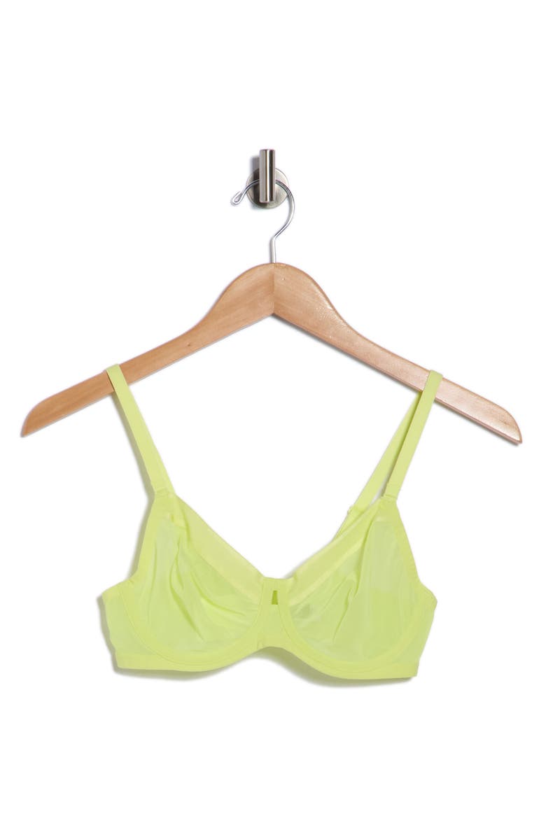 Felina Ethereal Unlined Underwire Bra, Alternate, color, Sunny Lime