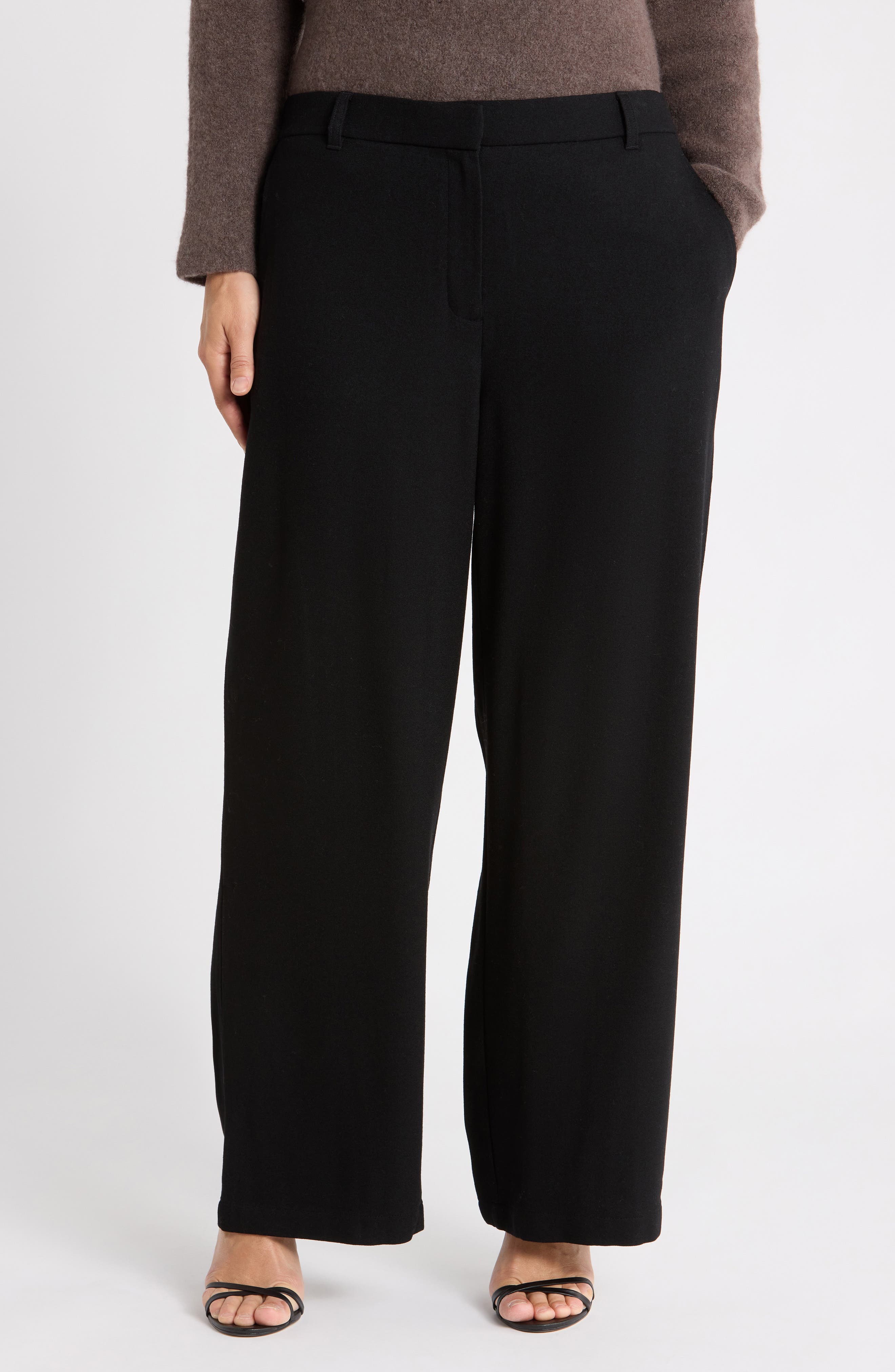 High Waist Wool Trousers