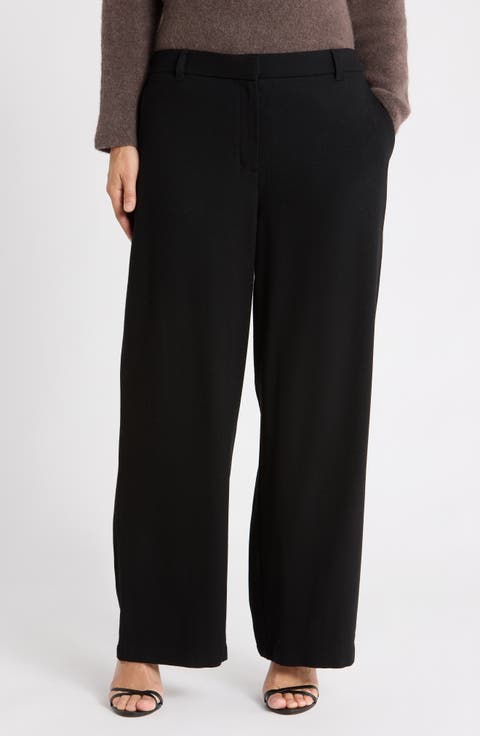 High Waist Wool Trousers