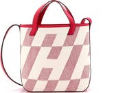 Pre-Owned Hermes Cabas H en Biais Tote Canvas with Leather 27