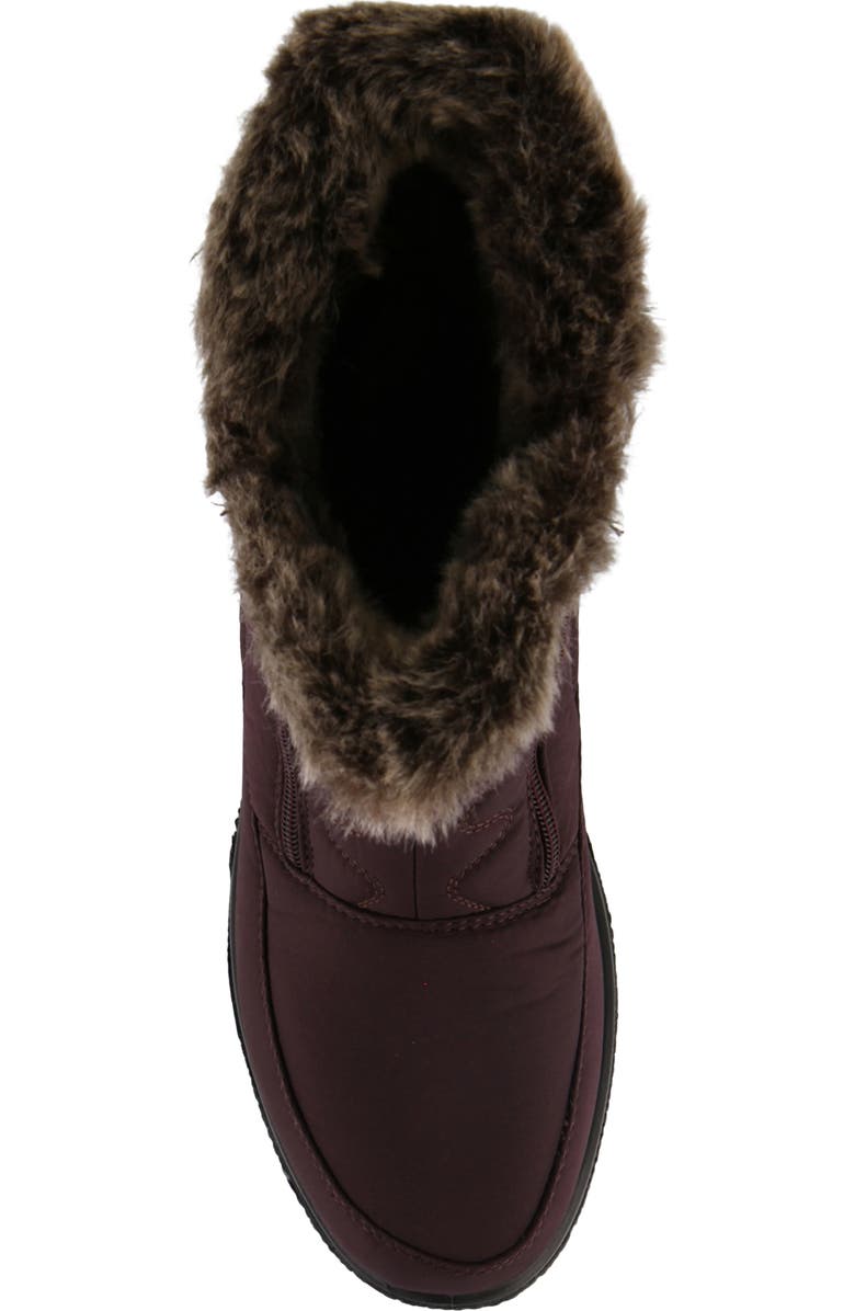 Flexus by Spring Step Persenia Waterproof Winter Boot, Alternate, color, Bordeaux Faux Fur