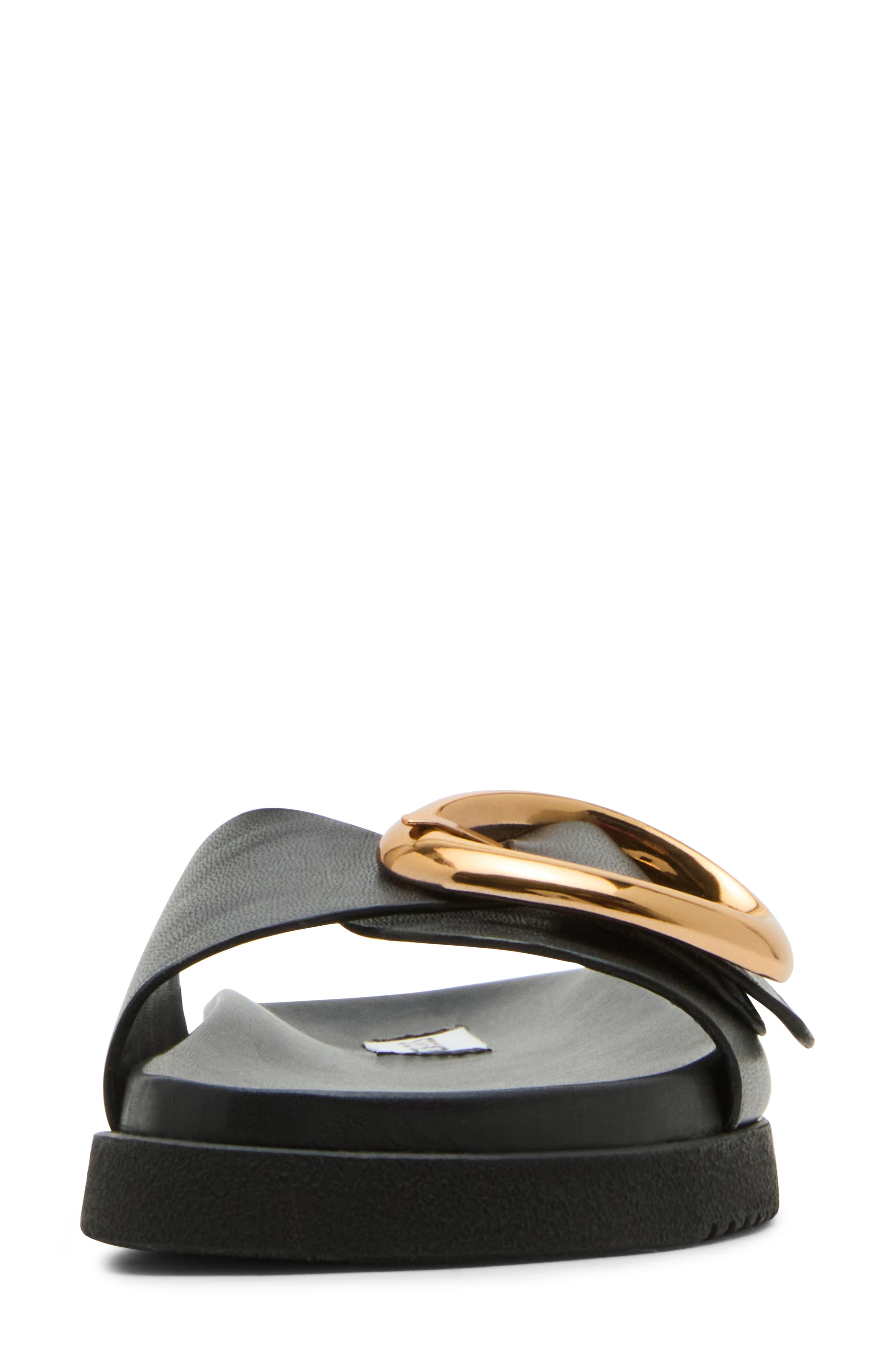 Steve Madden Mandie Slide Sandal, Alternate, color, Black Leather