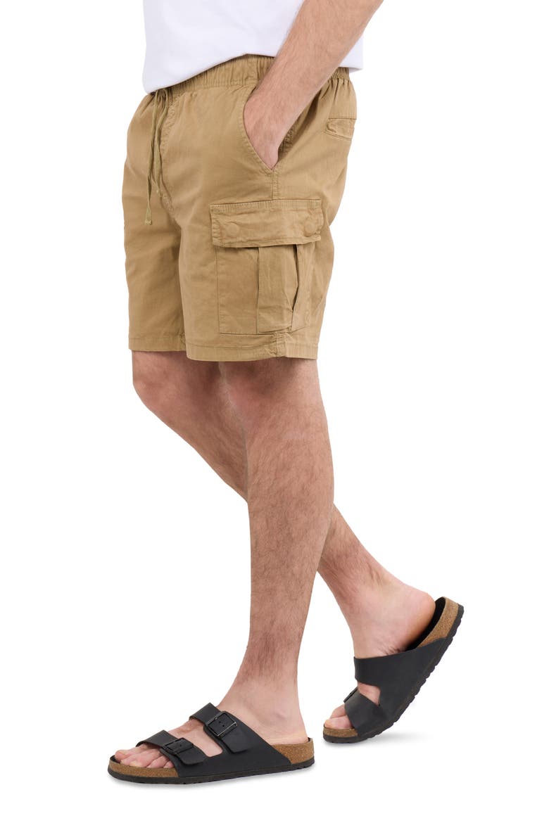 6-Inch Pull-On Cotton Shorts, Alternate, color, WOOD