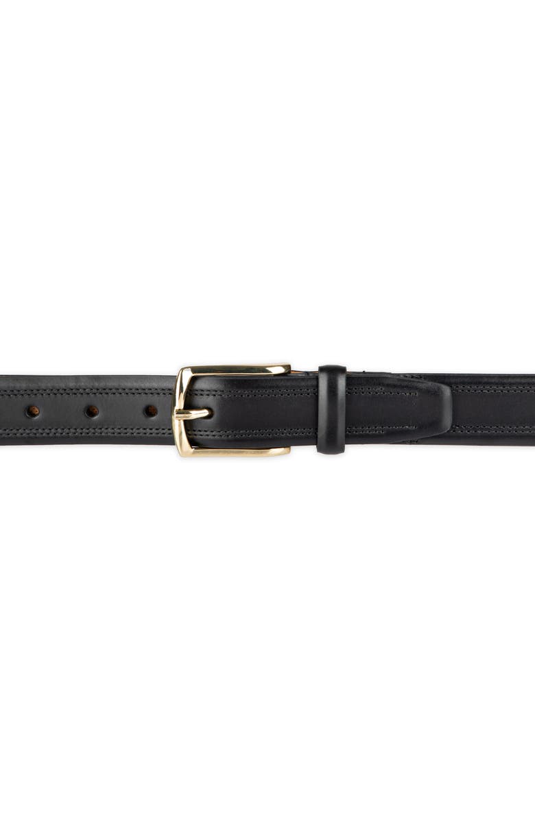 Cole Haan Fes Stitch Leather Belt, Alternate, color, Black