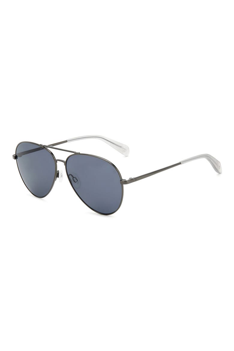 59mm Aviator Sunglasses, Alternate, color, DARK RUTH GREY/ GREY