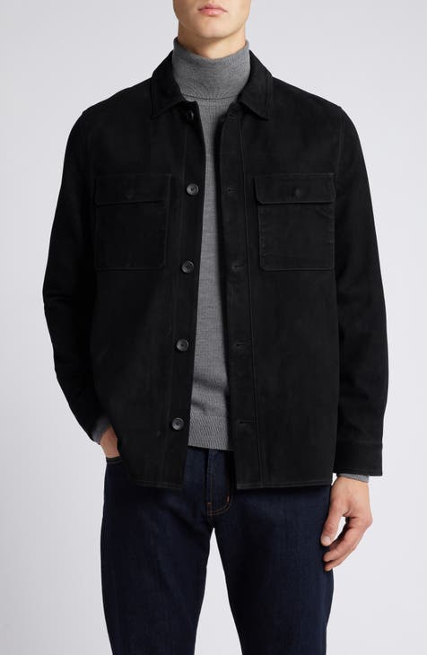 Black button up jacket men's fashion