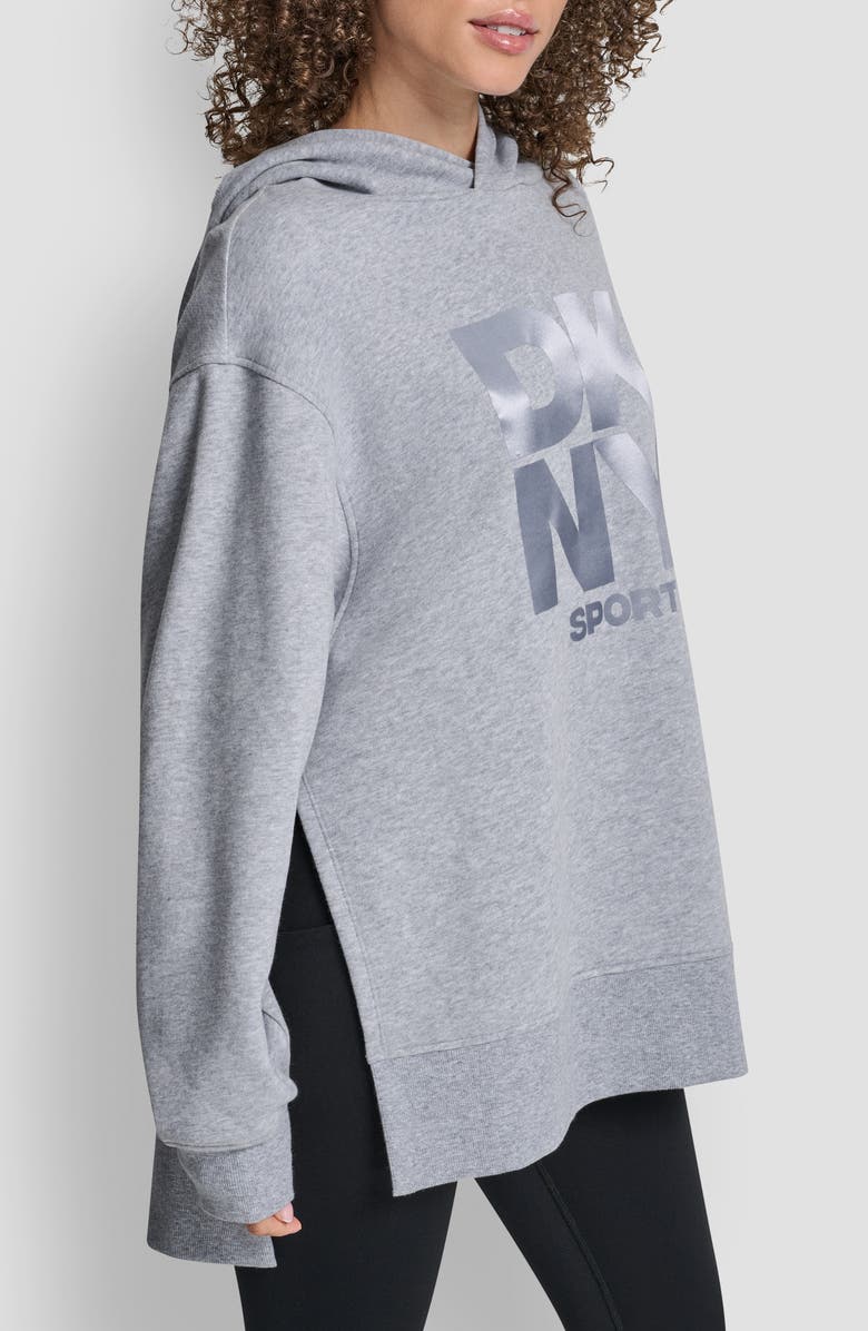 DKNY Stacked Logo Oversize Hoodie, Alternate, color,