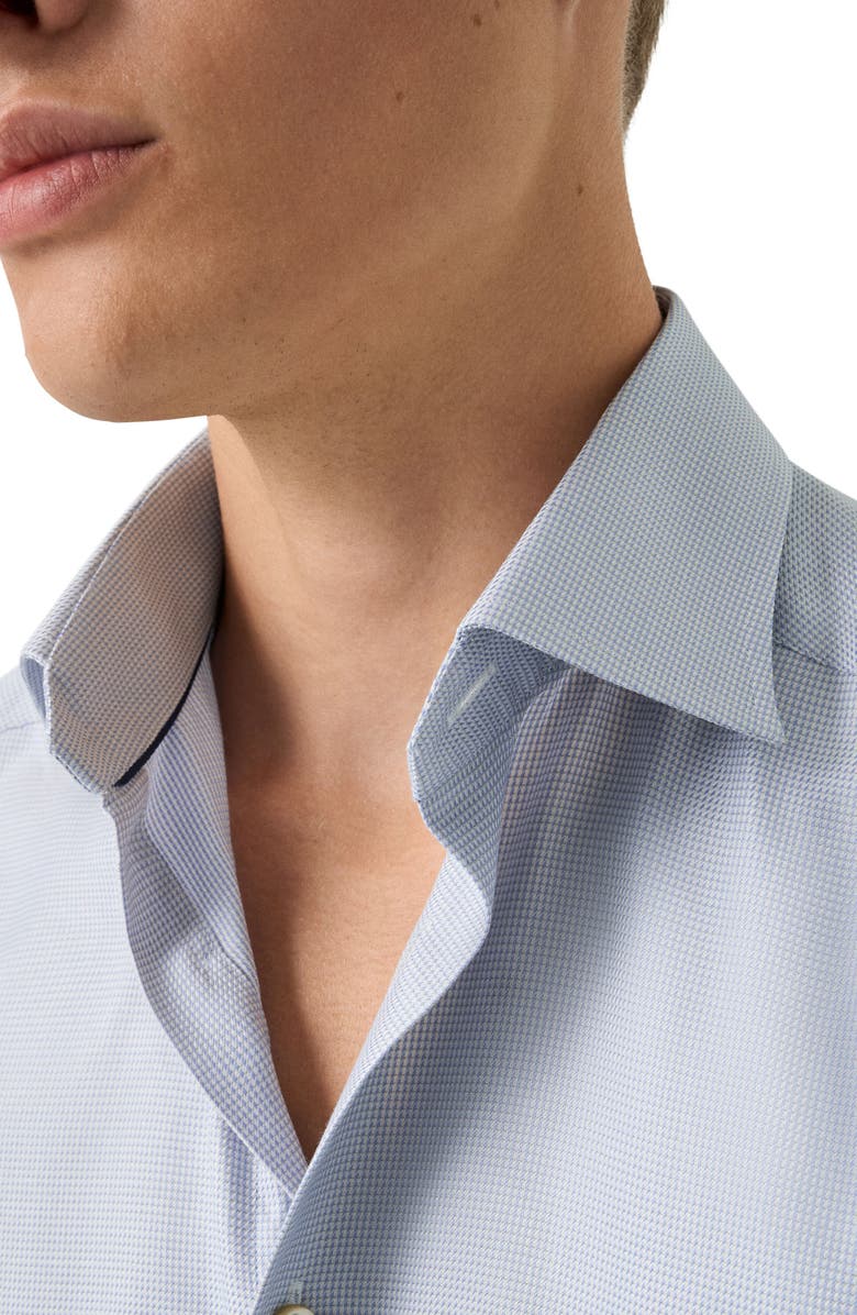 Eton Contemporary Fit Semi Solid Dress Shirt, Alternate, color, Light Beige