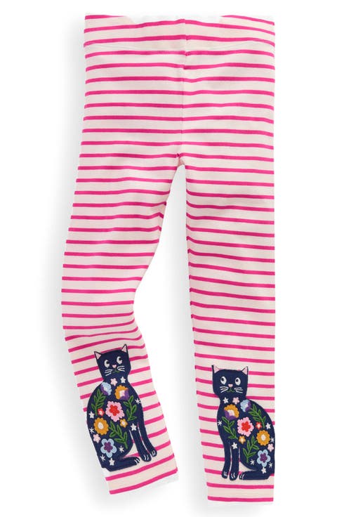 Kids' Stripe Kitty Appliqué Leggings (Toddler, Little Kid & Big Kid)