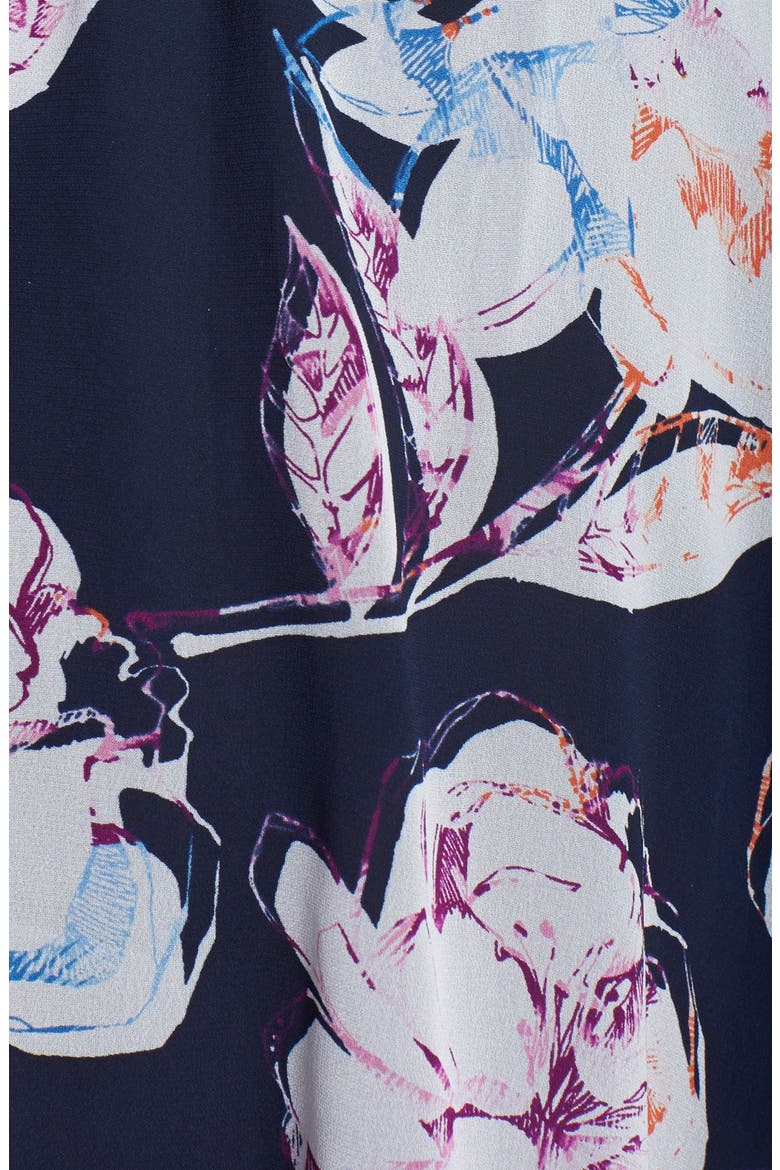 Print Chiffon Fit & Flare Dress, Alternate, color, NOCTURNAL MULTI