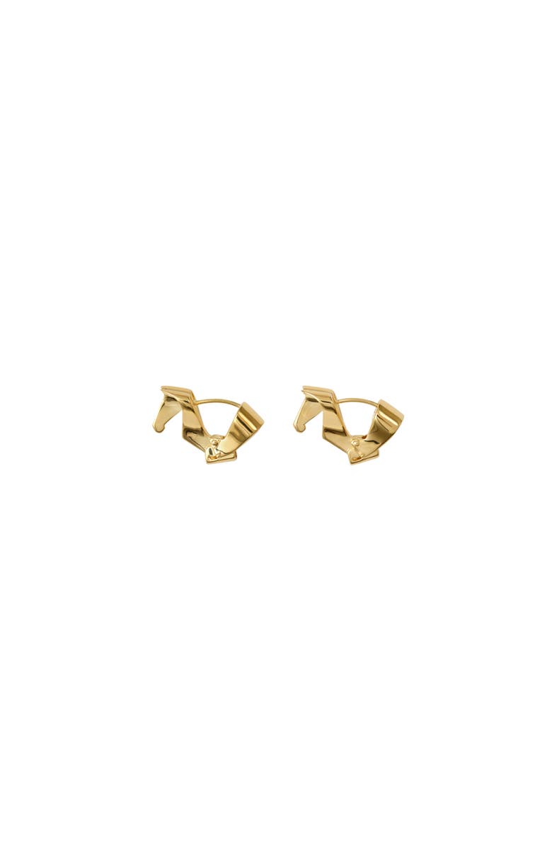 Burberry Horse Hoop Earrings, Main, color, Gold