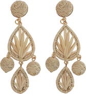 Panacea Raffia Teardrop Earrings