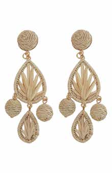 Panacea Raffia Teardrop Earrings