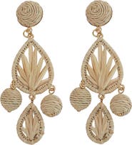 Panacea Raffia Teardrop Earrings