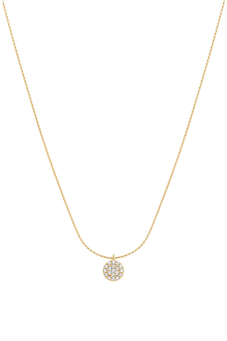 Sterling Silver 18k Gold Plated Blake Circle Necklace Minimal Dainty, Main, color, Gold