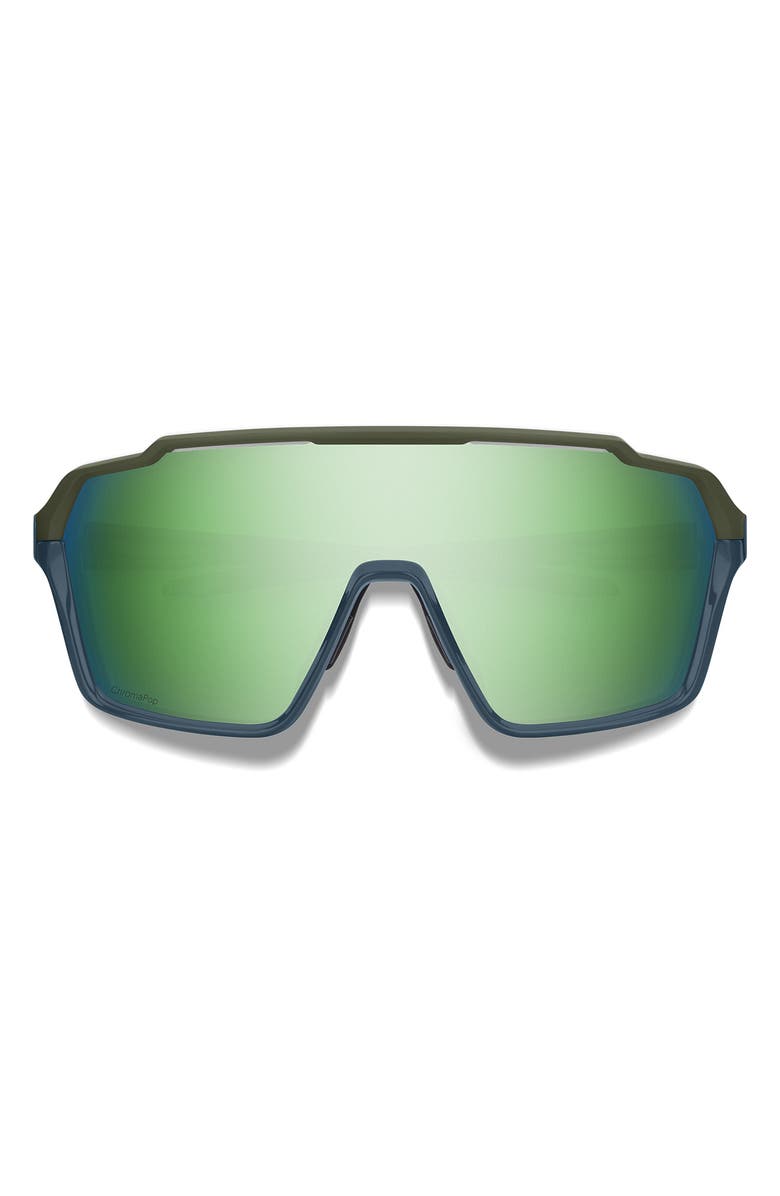 Smith Shift XL Mag 142mm Shield Sunglasses, Main, color, Stone / Moss / Green