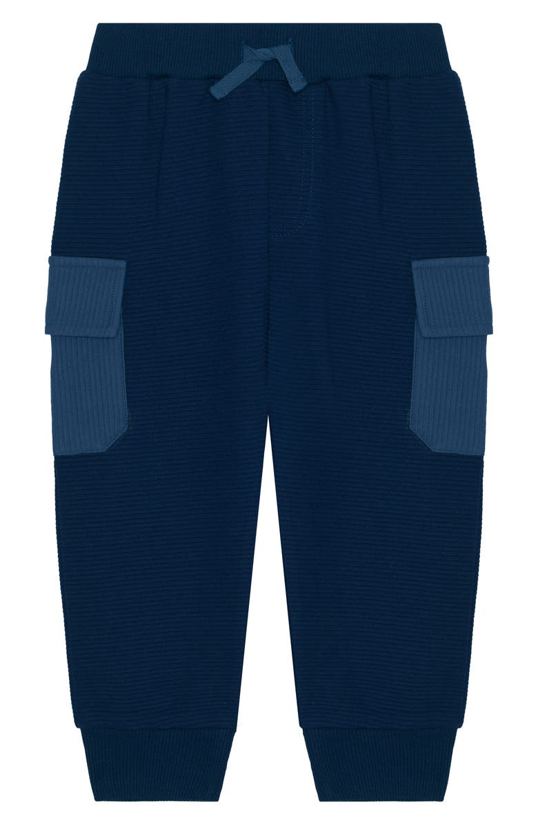 Petit Lem Kids' Ribbed Sweatshirt & Joggers Set, Alternate, color, Navy