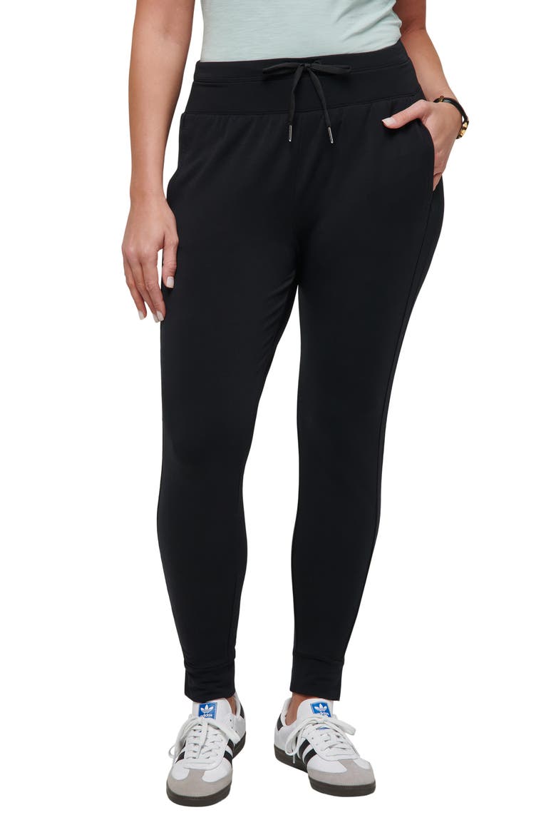 Cloud Terry Drawstring Joggers, Main, color, BLACK