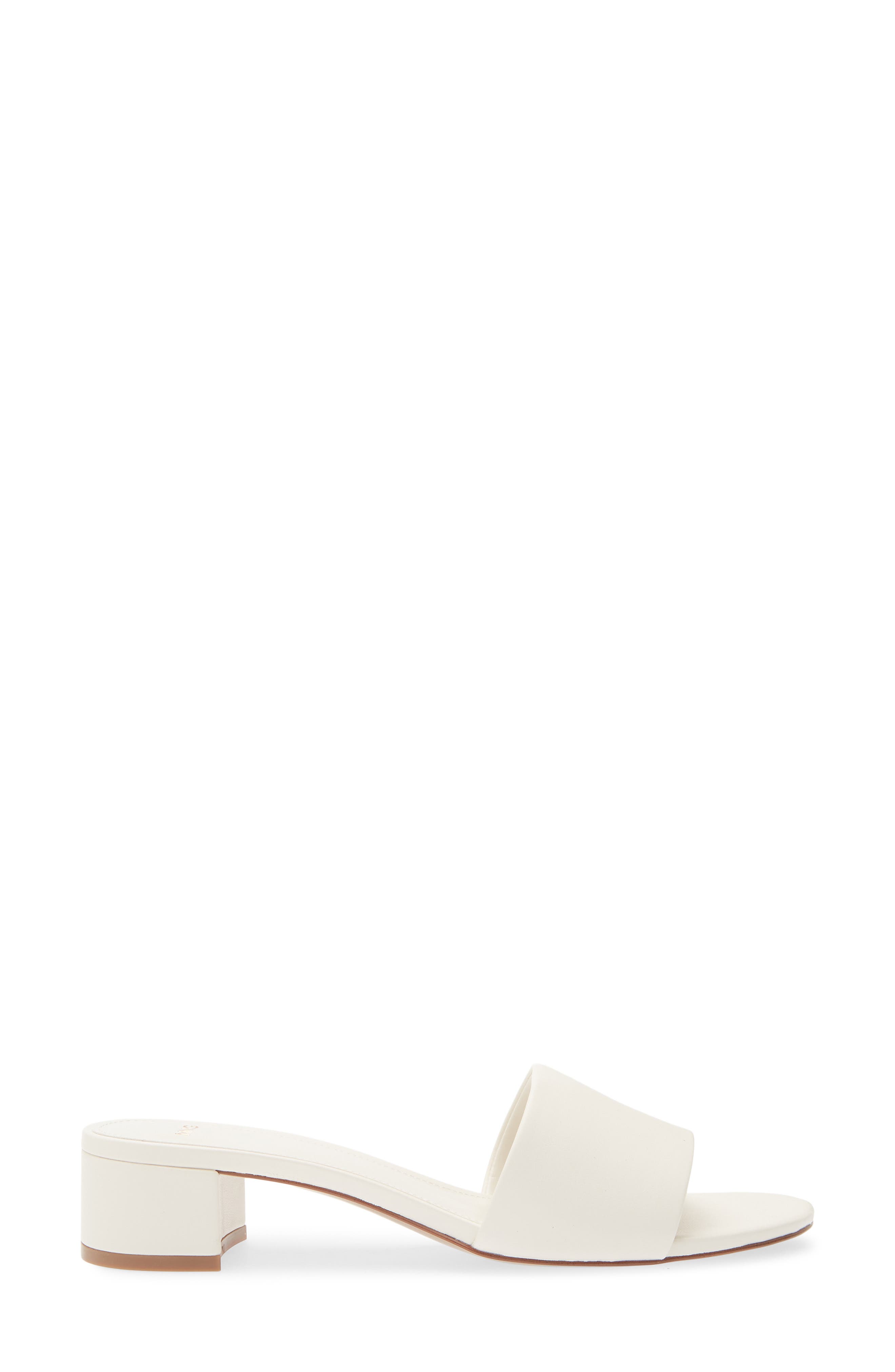 MANGO Slide Sandal, Alternate, color, White Ecru